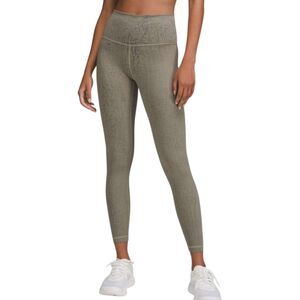 Lululemon Wunder Train High-Rise Tight 25" Size 2 Crackle Print Everlux Gray